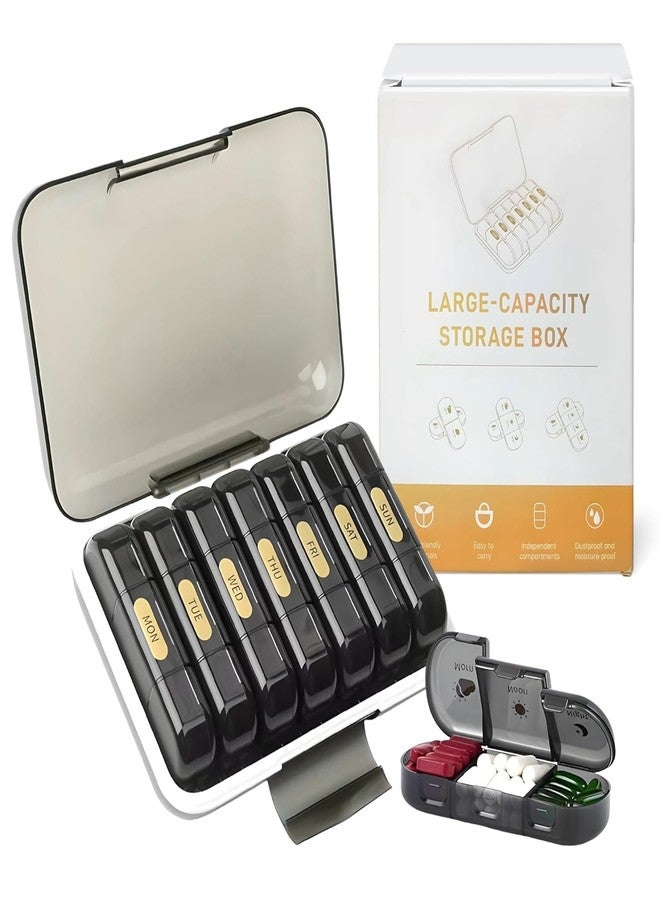 Nityasiddh Pill Organizer Weekly PillOrganizer 3 Times a Day Pill Box 7Day Medicine Organizers for 7 Days Daily Pill Organizer Travel - Image 1